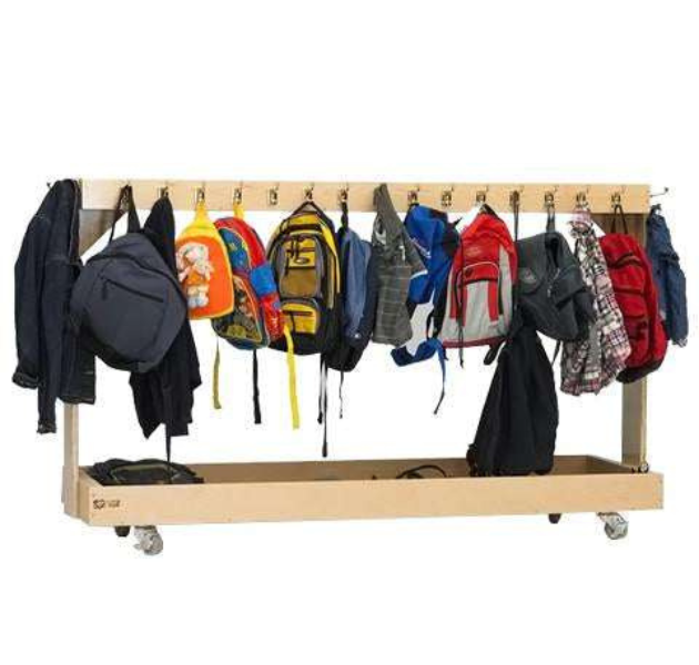 Mobile Backpack & Coat Cart