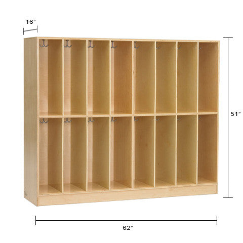 16 hole cubby, great for classroom storage.