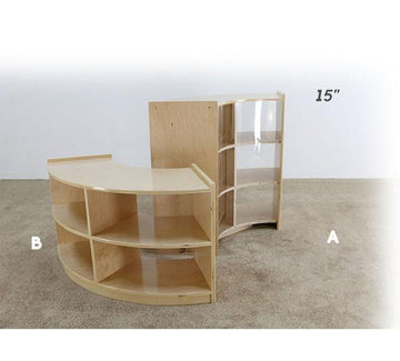 plexy back contour shelving unit